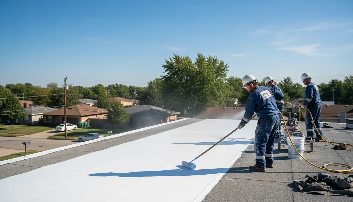 Commercial roof coating in Frankston, TX near me